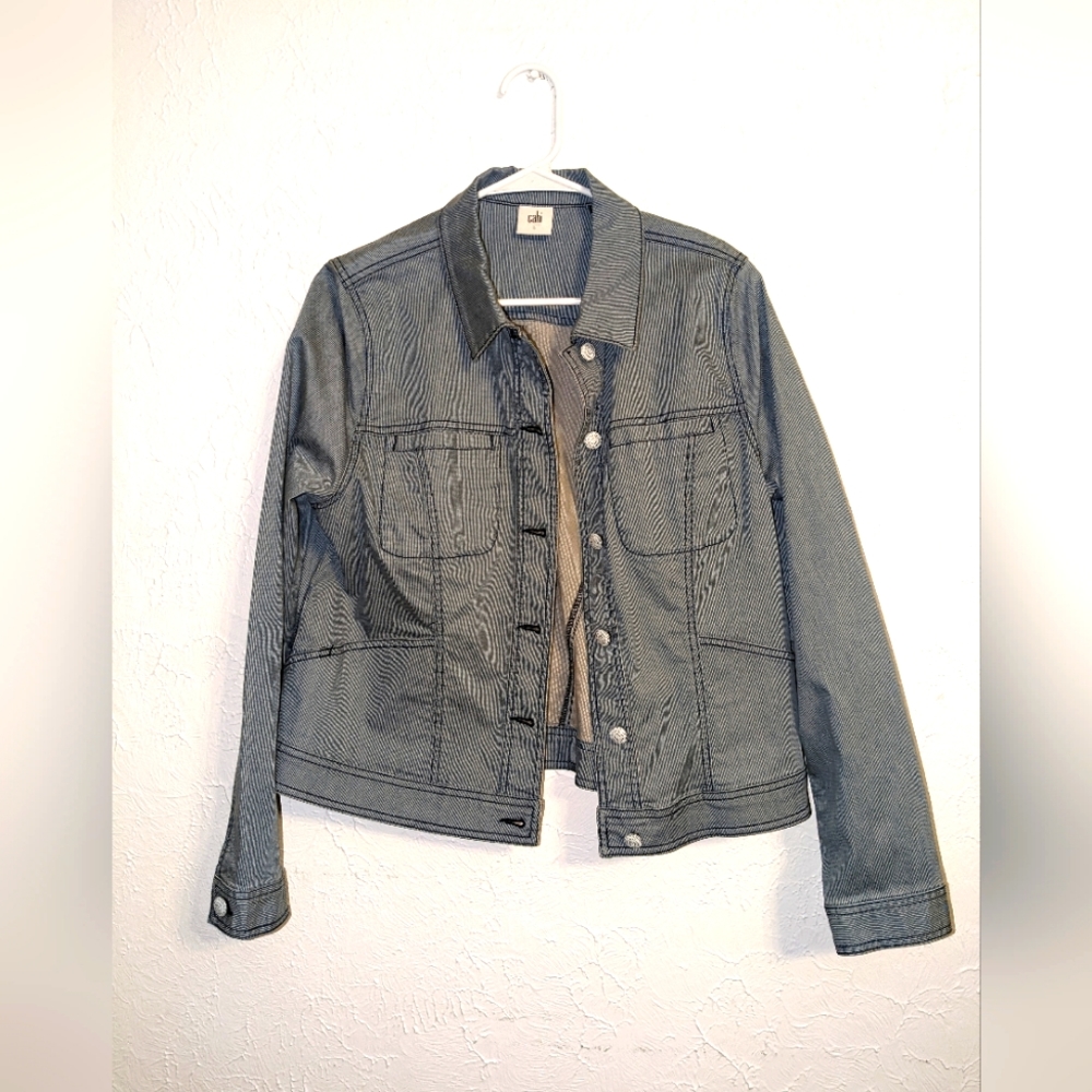 Cabi Women's Large 100% Cotton Denim Jean Jacket